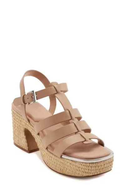 Dkny Fisherman Platform Sandal In Rose Beige