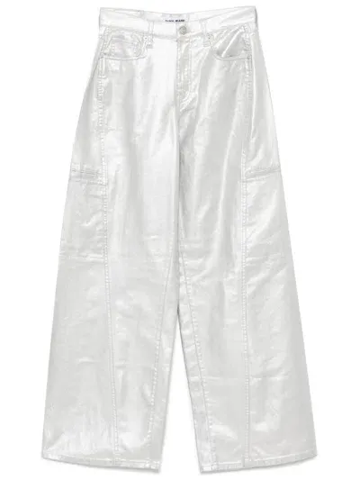 Dkny High-rise Cargo Trousers In Silver