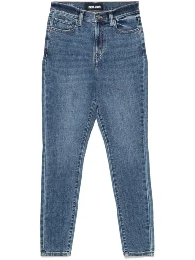 Dkny High-rise Skinny Jeans In Blau