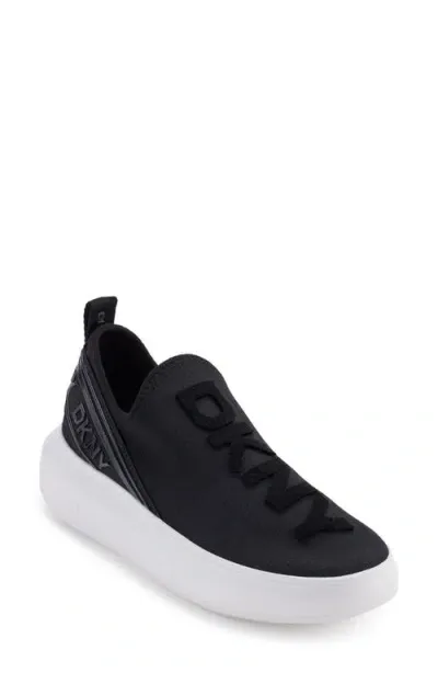 Dkny Jonas Knit Platform Sneaker In Black