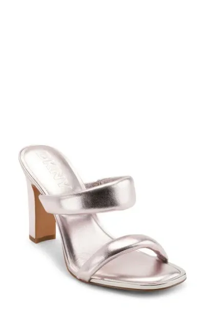 Dkny Metallic Sandal In Dusty Rose