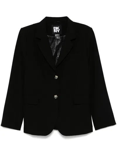 Dkny Twill Blazer In Black