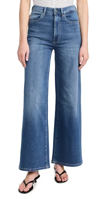 Dl1961 Softwear Hepburn Wide Leg High Rise Jeans Mohonk (ultimate Knit)