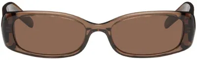 Dmy By Dmy Brown Billy Sunglasses In Transparent Brown