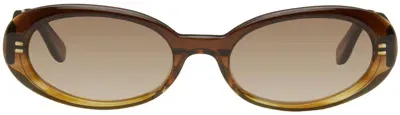 Dmy Studios Brown Valentina Sunglasses In Brown Gradient