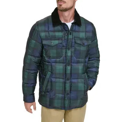 Dockers ® Plaid Quilted Shacket In Black Watch Plaid