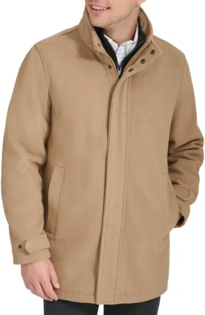 Dockers Men's 3/4-length Car Coat With Full-zip Bib In Camel