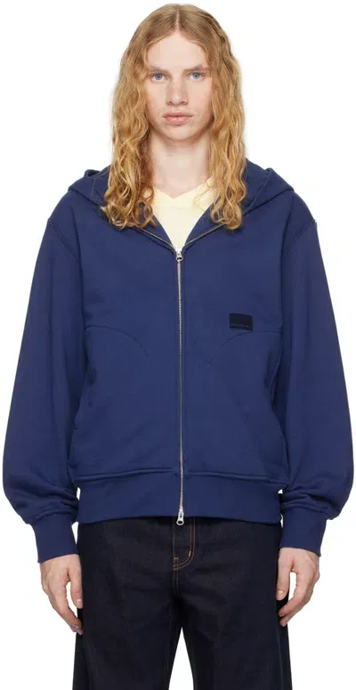 Document Blue Zip-up Hoodie