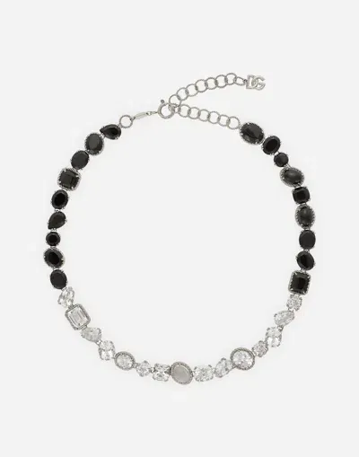 Dolce & Gabbana Anna Necklace In White Gold 18kt With Spinels And Topazes In ホワイト