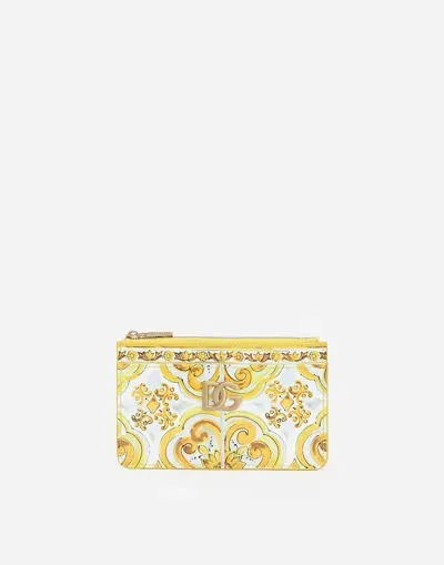 Dolce & Gabbana 3.5 Card Holder In Yellow