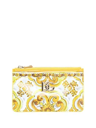 Dolce & Gabbana 3.5 Ceramic Tile Print In Yellow