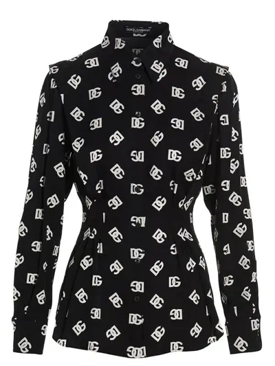 Dolce & Gabbana Blackwhite All-over Logo Shirt