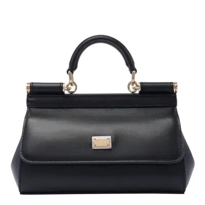 Dolce & Gabbana Small Sicily Handbag In Black