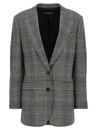 Dolce & Gabbana Beige Pied De Poule Blazer