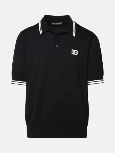 Dolce & Gabbana Kids' Polo Mini Logo In Black