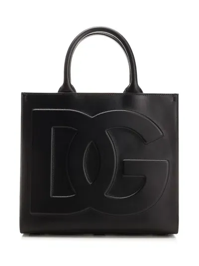 Dolce & Gabbana Black Dg Tote In Nero