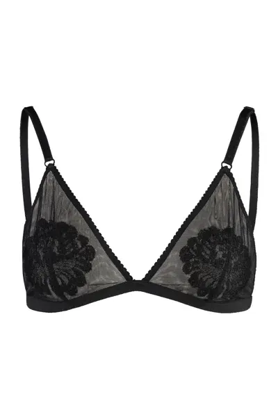 Dolce & Gabbana Black Lace Triangle Bra For Women