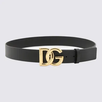 Dolce & Gabbana Black Leather Belt