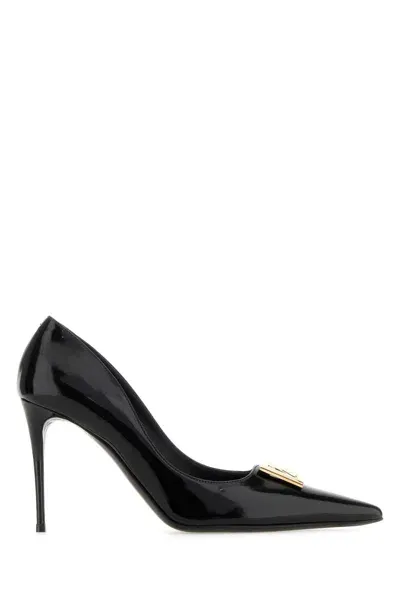 Dolce & Gabbana Black Leather Pumps In Nero