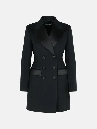 Dolce & Gabbana Black Wool Blend Blazer