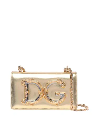 Dolce & Gabbana Dg Logo Phone Bag In Light Pink