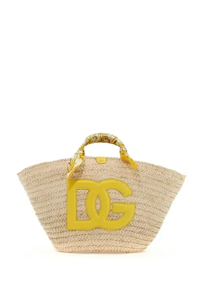 Dolce & Gabbana Borsa Tote Kendra Media In Yellow