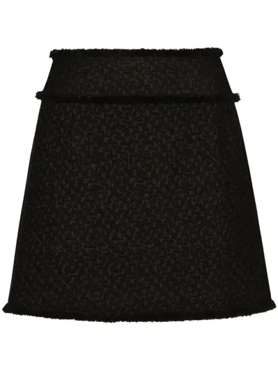 Dolce & Gabbana Mini Skirt In Negro