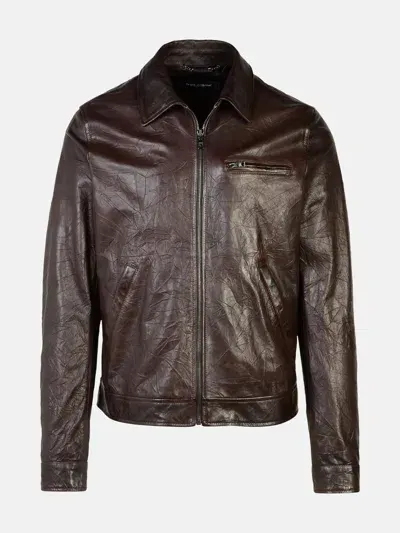 Dolce & Gabbana Brown Sheepskin Jacket