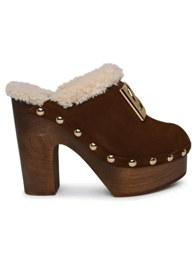 Dolce & Gabbana Brown Suede Clog