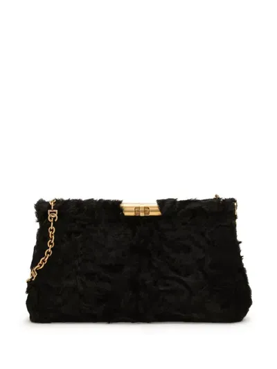 Dolce & Gabbana Brushed Clutch Bag In Schwarz