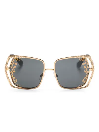 Dolce & Gabbana Sonnenbrille Mit Butterfly-gestell In Gold