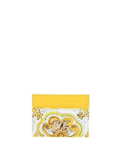 Dolce & Gabbana 3.5 Card Holder In Yellow