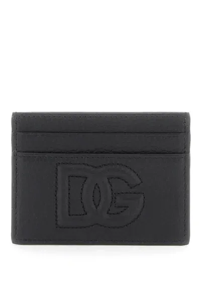 Dolce & Gabbana Cardholder With Dg Logo In Black