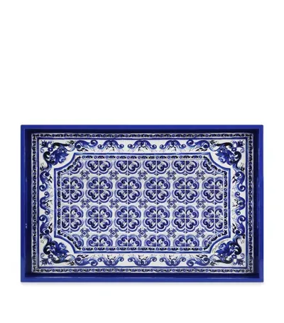 Dolce & Gabbana Casa Blu Mediterraneo Serving Tray In Blue