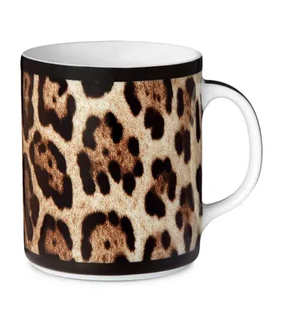 Dolce & Gabbana Casa Leopardo Mug In Animal Print