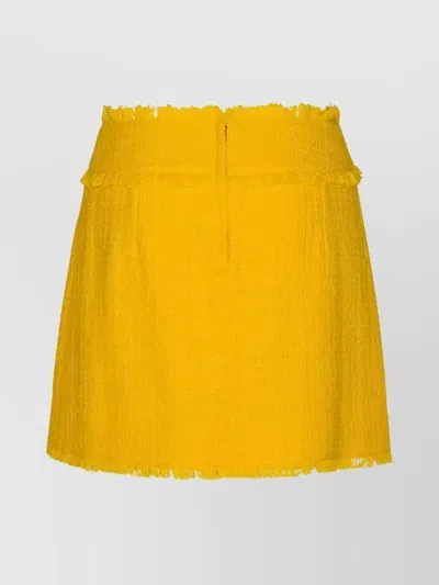 Dolce & Gabbana Yellow Cotton Blend Miniskirt