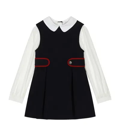 Dolce & Gabbana Kids' Cotton Piqué Dress In Black