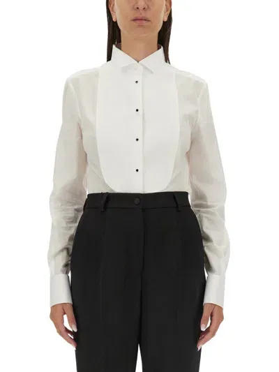 Dolce & Gabbana Cotton Poplin Shirt In White