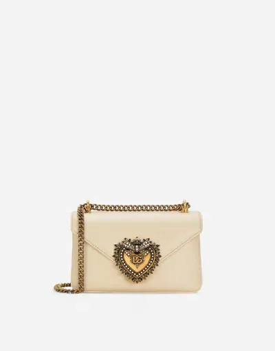 Dolce & Gabbana Devotion Shoulder Bag In Neutral