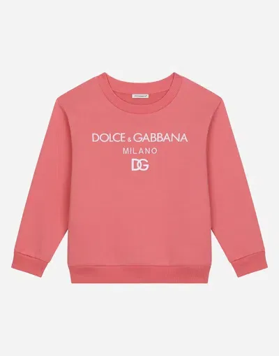 Dolce & Gabbana Kids' Felpa Giroc.man.lung In ピンク