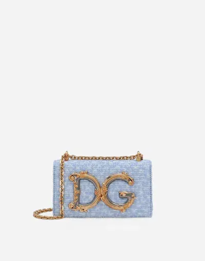 Dolce & Gabbana Dg Girls Phone Bag In Light Blue