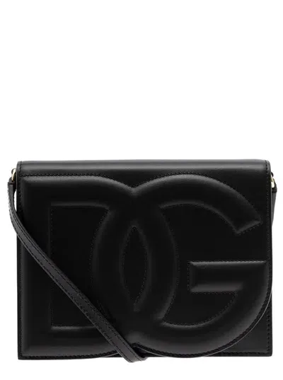 Dolce & Gabbana Dg Logo Crossbody Bag In Nero