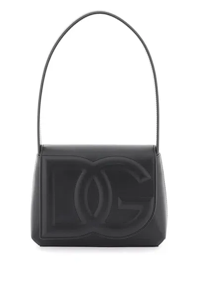 Dolce & Gabbana Dg Logo Shoulder Bag In Black