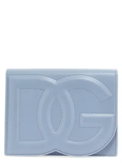 Dolce & Gabbana Dg Logo Shoulder Bags In Carta Da Zucchero