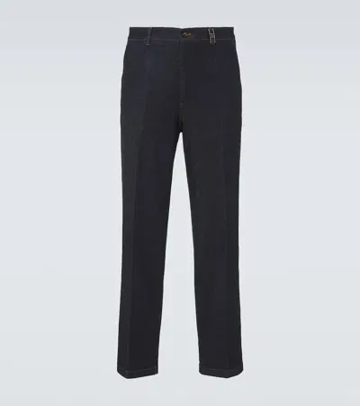 Dolce & Gabbana Dg Logo Straight Jeans In Blau