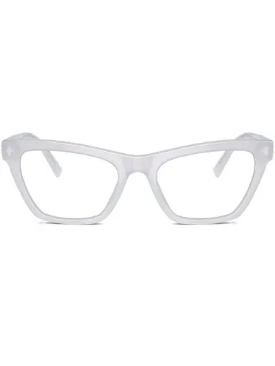 Dolce & Gabbana Dg-plaque Glasses In White