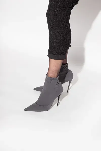 Dolce & Gabbana X Kim 105 Sock Boots In Grey