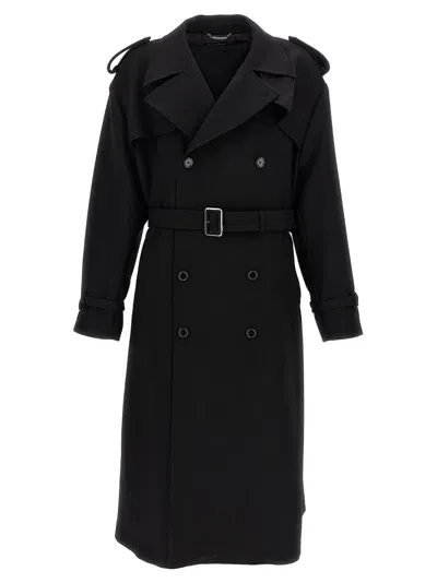 Dolce & Gabbana Double-breasted Trench Coat Coats, Trench Coats Black