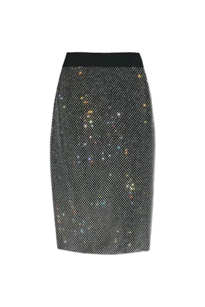 Dolce & Gabbana Embellished Calf In Silver