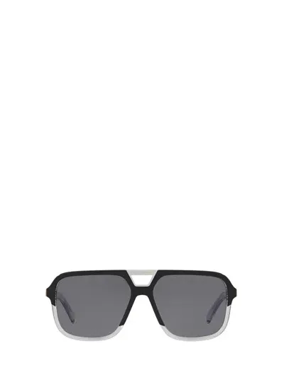 Dolce & Gabbana Eyewear Sunglasses In Top Black On Crystal